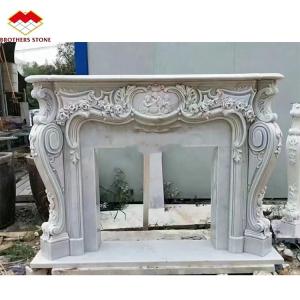 Buy cheap Modern Italian Style Marble Fireplace Mantel Indoor Decorative Stone Fireplace in Granite from wholesalers