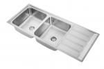 Buy cheap 12050R Brushed Stainless Steel Top Mount Double Kitchen Sink With One Faucet Hole from wholesalers