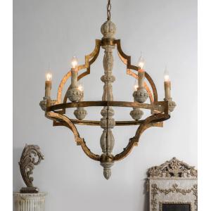 Buy cheap Wood lantern chandelier pendant Lights Fixures (WH-CI-60) from wholesalers