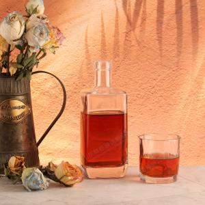 Wholesales Custom Size Accepted 500ml Frosted Transparent Glass Wine Bottles for