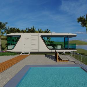 Ecocapsule Tiny House Office And Residential Space Capsule With Balcony High End