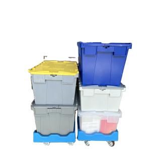 Buy cheap Logo Silk Printing Heavy Duty Stackable Plastic Tote Boxes for Reusable Storage Solutions from wholesalers