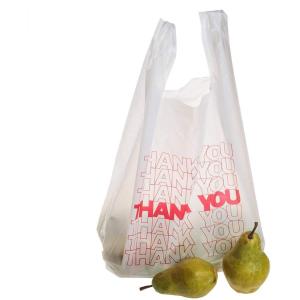 Buy cheap Compostable Plastic 100% Biodegradable T Shirt Bag With Handles from wholesalers