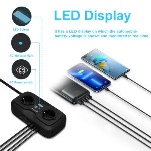 Buy cheap 200W Car Power Inverter (167x87x44mm) | 12V DC to 220V AC Modified Sine Wave Converter with Dual USB Ports from wholesalers