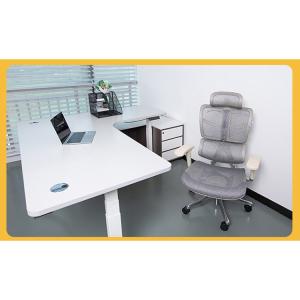 Wooden L-Shape Customization Smart 3 Motor Office Table for Commercial Needs in