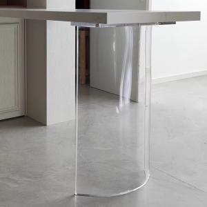 Buy cheap Stylish Clear Arc-Shaped Acrylic Table Legs Floating Design for Standard or Customized 60 x 20 x 75 cm Tables from wholesalers
