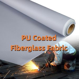 Double-Side PU Coated Fiberglass Fabric 460 g/sqm 0.41 mm with 1m to 1.55m Width