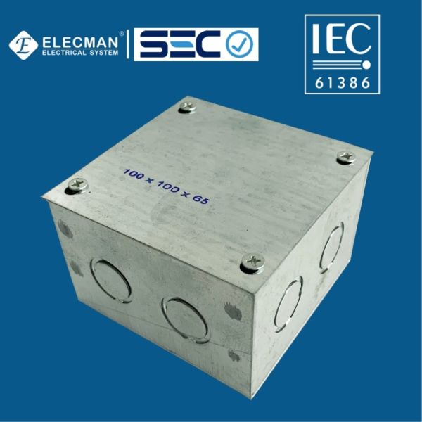 IEC 61386 Steel Electrical Conduit Junction Box Welded Outside Electrical
