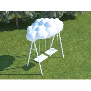 Non Powered Plastic Inclusive Swing White Childs Garden Swing Amusement Park