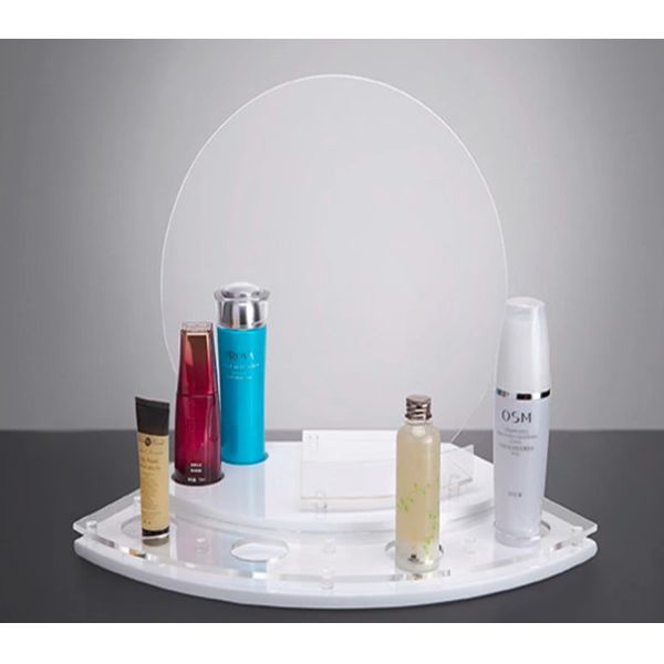 Buy cheap White Plastic Cosmetic Display Counter Custom Modern Design High Rigidity from wholesalers