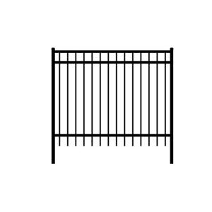 Buy cheap 3 Rails Black Steel Fence , Residential Beautiful Metal Security Fencing from wholesalers