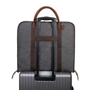 Buy cheap Heavy Duty Canvas Garment Weekender Bag With Genuine Leather Trim from wholesalers