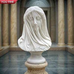 Buy cheap Custom Marble Veiled Lady Bust Statues product