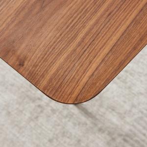 Buy cheap L55.125" H29.9" Wood Veneer Dining Table Iron Legs Simple Rectangular Dining Table from wholesalers