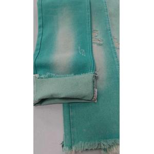 10.6oz Left Twill Apple Green 10x7 No elastic Denim fabric JSD3023FG for
