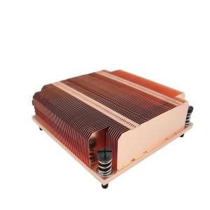 Buy cheap Pure Copper Skived Heatsink CNC machining Process Customized Fin Pitch from wholesalers