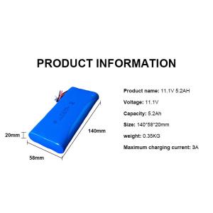 Buy cheap High Power Lithium Ion Battery Pack Manufacturers 18650 11.1V 5.2AH CE from wholesalers
