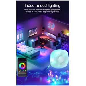 RGB camping light string, intelligent control, portable emergency light,