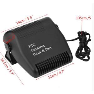 150w 12v Mini Portable Car Heaters Electric Black Color Long Working Life