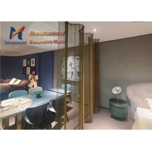 Buy cheap Wave Type Coil Drapery Mesh Exhibition Hall Metal Dividers Aluminium from wholesalers