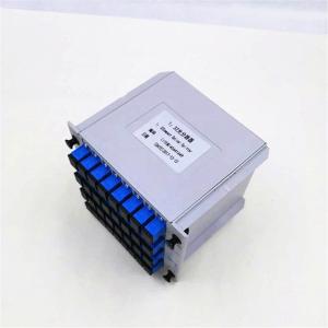 Buy cheap SC APC PLC 1X 32 1x16 single mode splitter fiber optical box 8 way FTTH PLC splitter with SC/UPC connector from wholesalers