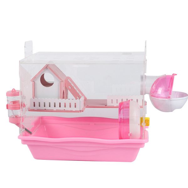 Quality Breathable Large Plastic Double Layer Hamster Cage 37mm Length for sale