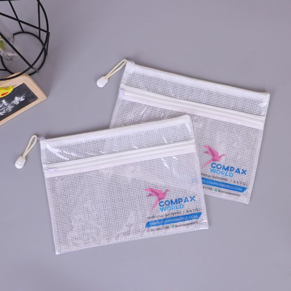 Buy cheap Small PVC Document Pouch Travel Storage Transparent Clear Zip Slider Envelopes Folders from wholesalers