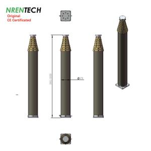 12m Non-Lockable Pneumatic Telescopic Mast For Mobile Telecommunication Antenna