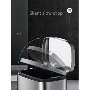 13 Gallon 30l 40l Large Capacity Flame Retardant Stainless Steel square Trash