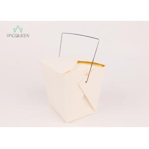 Buy cheap Restaurant Paper Takeaway Boxes Recyclable Takeaway Containers With Handle from wholesalers