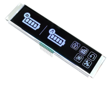 Buy cheap 6 O'clock Viewing Angle VA LCD Display 4.5V 9PIN for White Graphics on Black Panel Long Strip from wholesalers