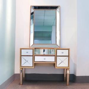 Unique design bedroom furniture sparkly mirrored dresser 5 drawers dressing