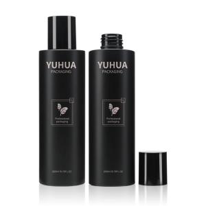 Buy cheap Black Silk Screen Printing Plastic Packaging Bottles Cylinder Shape With Cap 200ml from wholesalers