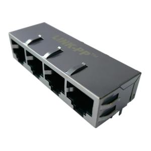Buy cheap XFATM9-COMBO4-4S 10/100Base-T 4 Ports Rj45 Modular Pcb Jack Side Entry from wholesalers