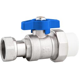 Buy cheap 5201B Gas Stove Valve Brass Ball Valve DN15 DN20 for Tap Water Supply with PP-R Adapter x Flexible Female Threaded Nut from wholesalers