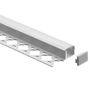 China Square Plaster LED Profile PC Cover Strip Channel Drywall Gypsum Anodized 35*11mm on sale