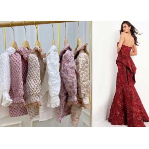 Embossing Pattern 145cm Upholstery Jacquard Fabric Embroidered Anti Mildew