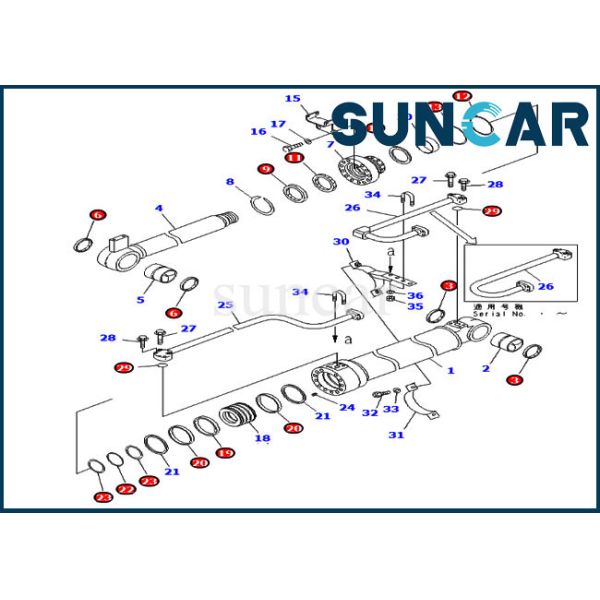 Buy cheap 707-99-47730 7079947730 Cylinder Repair Seal Kit For PC228USLC-2 PC228US-1 Komatsu Offset Boom from wholesalers