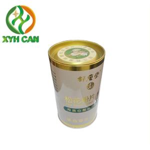 Recycle Metal Tin Can Safety Round Tin Box For Canning Customized Size