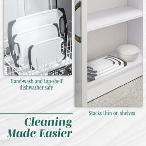 Buy cheap Dishwasher Safe Plastic Kitchen Cutting Board With Easy-Grip Handles from wholesalers