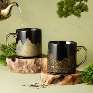 Buy cheap Ready To Ship In Stock Elegant Handpainted Ceramic Mug For Food Safety Color-Changing Mug As Gift from wholesalers