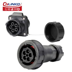 Buy cheap Cnlinko DL-28 IP68 Plastic 50A 500V AC Industrial Circular Female Power Connector 5 Pin Waterproof Connector from wholesalers