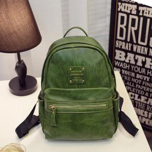 Buy cheap PU Backpacks for college student custom green wholesale mochilas de moda tas ransel wanita from wholesalers