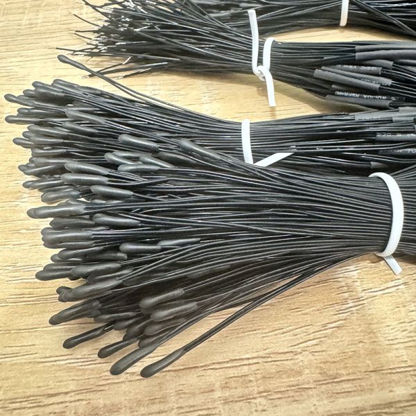 Buy cheap High Temperature Pear-shape Epoxy Coated NTC Thermistors 10K 1% 3950 With PTFE Lead Wire from wholesalers