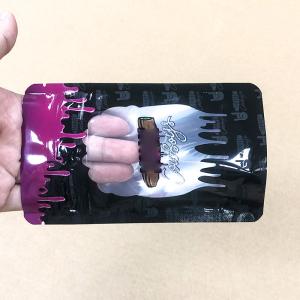 Opaque Matte Black Secure Closure Pouch With Zipper And Tear Notch