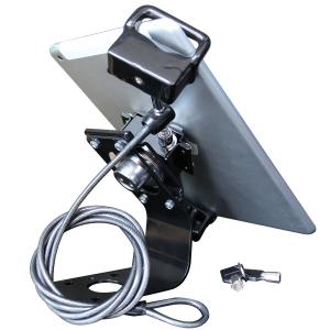 COMER security tablet with high security cable locker display mounting
