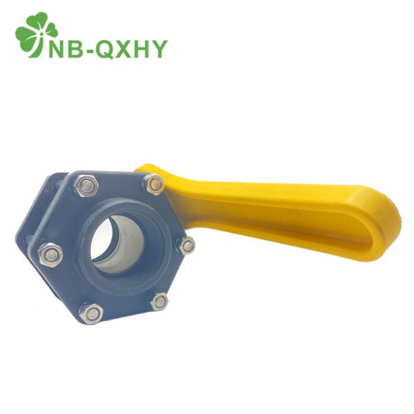 Customization Plastic Poly Polypropylene Bolted Black Body Ball Valve with