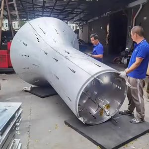 Buy cheap White Flared Aluminum Column Cladding (2.5mm) - Widely Used in Malls & Hotels | Customizable with Perforation & Engraving from wholesalers