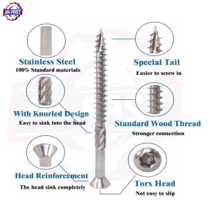 Metric Stainless Coated Star Deck and Wood Screws Torx M8 M4x12 50x50 3x40 Screw