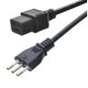Iec-60320 3 Prong H05vv - F 3G 0.75 Conector C19 To C20 Connector Copper Conductor Power Cord Cable For Home Appliance for sale